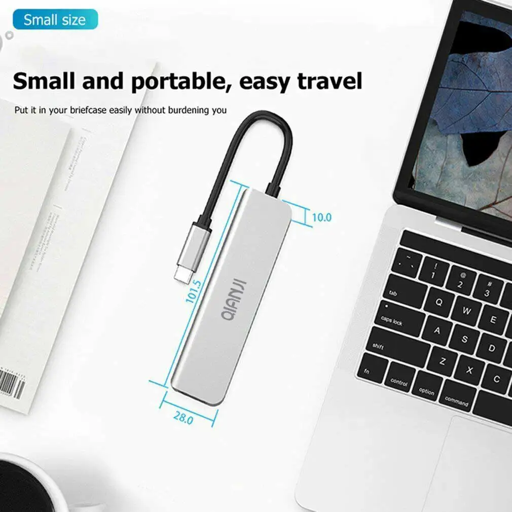 Qianji-hub Multiport com Hdmi 4k Portas Usb 3.0 Entrega de Energia 100w em para Laptop Macbook - Imagem 2
