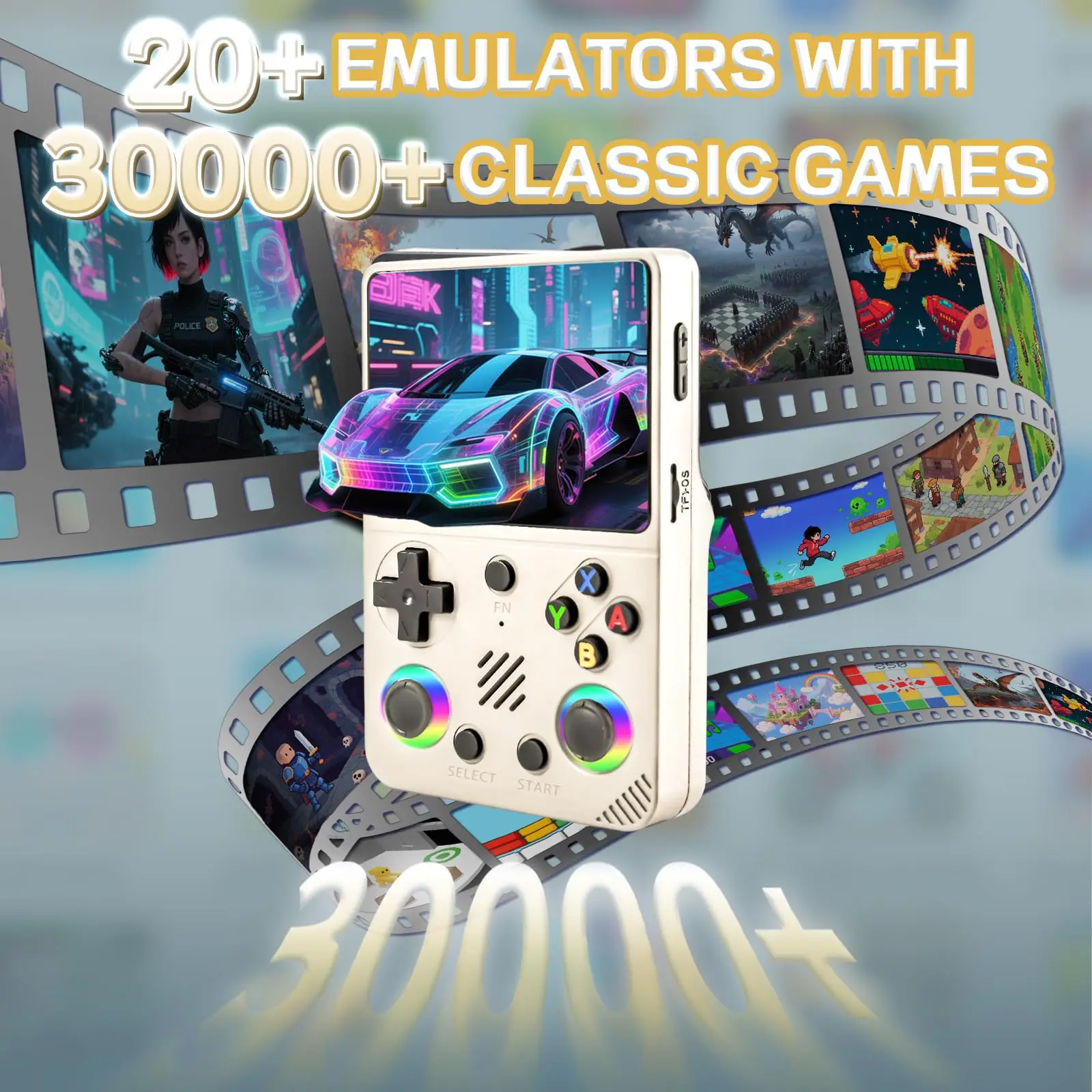 RG36PRO Handheld Game Console 3.5 Inch IPS Screen 30000 Games 64G Card 3000mAh Battery Open Source Retro Gaming Player_voghion.com