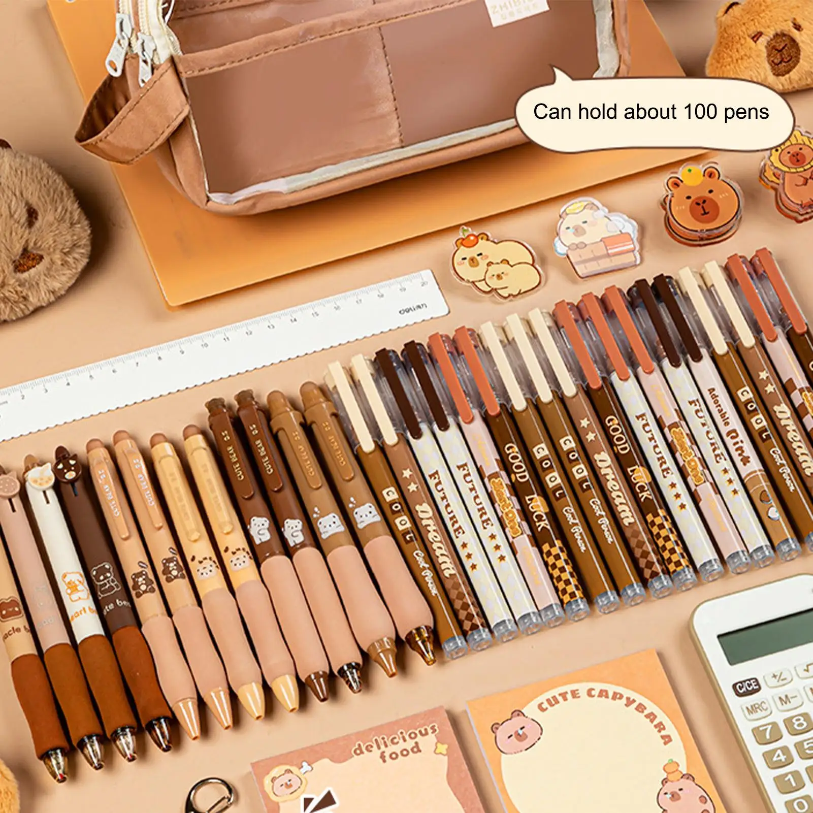 cartoon Pencil Case Large Capacity Pencil Pouch Handheld Pen Bag Portable Gift for Office School Teen Girl Boy