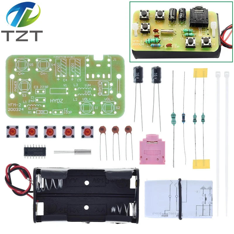 Kit fai da te radio stereo FM 76-108 MHz Modulo ricevitore FM wireless Modulazione di frequenza Progetto di pratica di saldatura elettronica - immagine 2