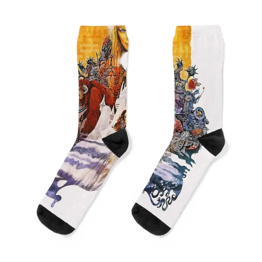 

Labyrinth 1980's Movie Socks aesthetic New year's Men Socks Women's