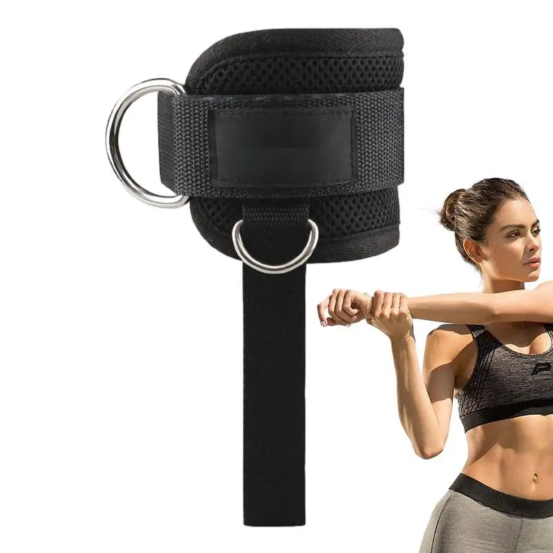 

Cable Kick Back Ankle Straps Cable Machine Ankle Workout Straps Work Out Cuff Attachment Double D-Ring Fitness Ankle Cuffs For