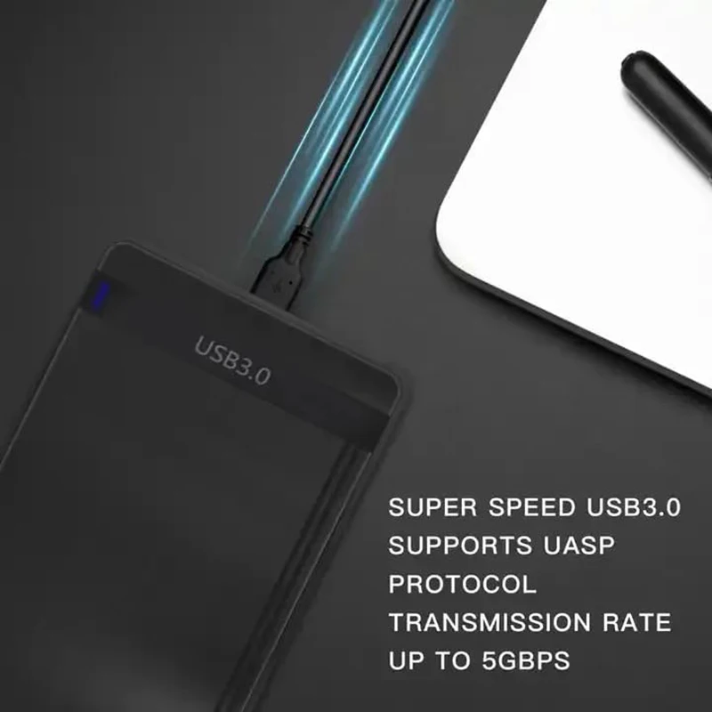 2.5인치 솔리드 스테이트 드라이브 인클로저 기계식 시리얼 포트 SATA 툴리스 마이크로 인터페이스 USB 3.0 외장형 모바일 하드 디스크 케이스