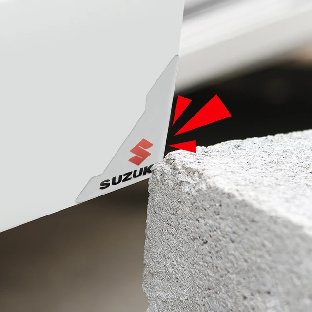 2Pcs Car Styling Door Corner Protector Silicone Bumper Sticker Accessories For Suzuki Swift SX4 Alto Grand Vitara Jimny Baleno