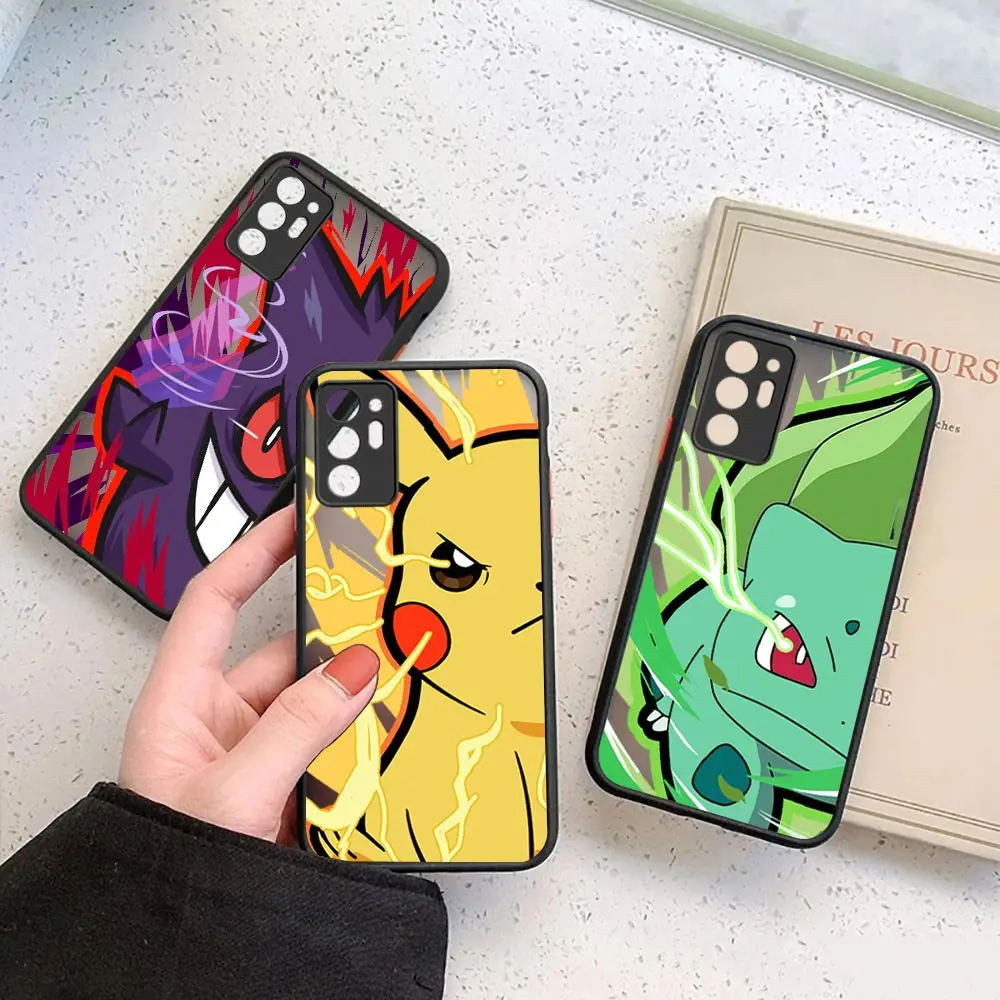 

New Pokémon Pikachu Gengar Bulbasaur Psyduck Case for Samsung M62 M53 M52 M51 M33 M32 M31 M30S M23 M20 M10 J8 J7 J6 J5 J4 Cover