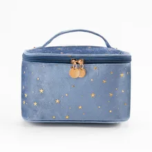 

Velvet Makeup Bag Girl Portable Cosmetics Large Capacity Square Lipstick Storage Bag Makeup Brush Bags Makeup Pouch