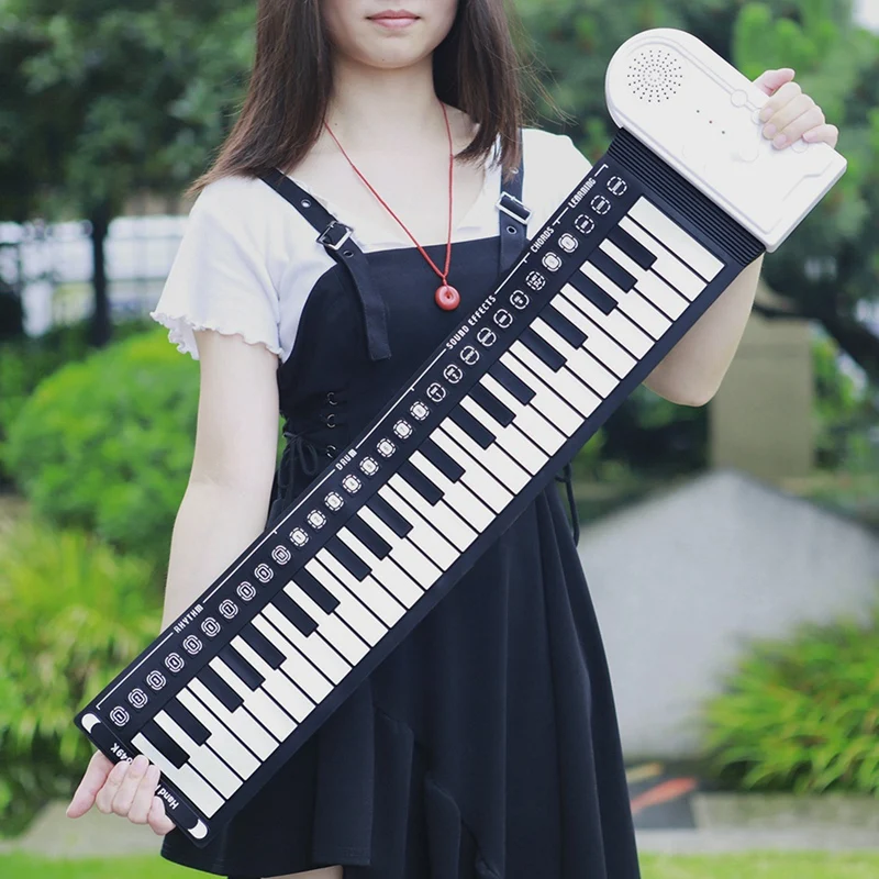 

49-Key Hand Electronic Piano Portable Folding Hand Piano Electronic Piano Beginner Keyboard Instrument