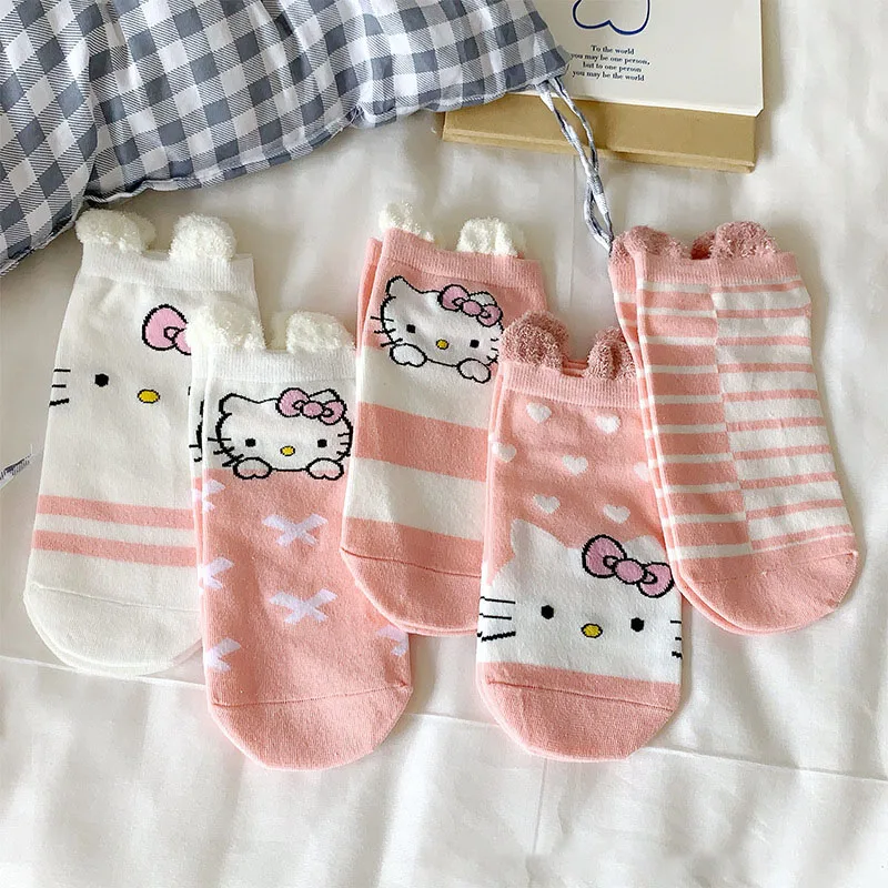 Модные новые милые хлопковые носки Sanrio в стиле каваи с изображением милых