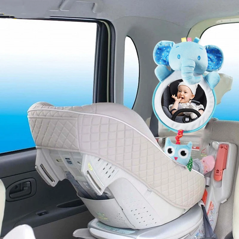 2 Piezas de Dibujos Animados Bebé Coche Espejo Choque Probado Lindo para  Reposacabezas Asiento Trasero Infantil Baoblaze Espejo retrovisor