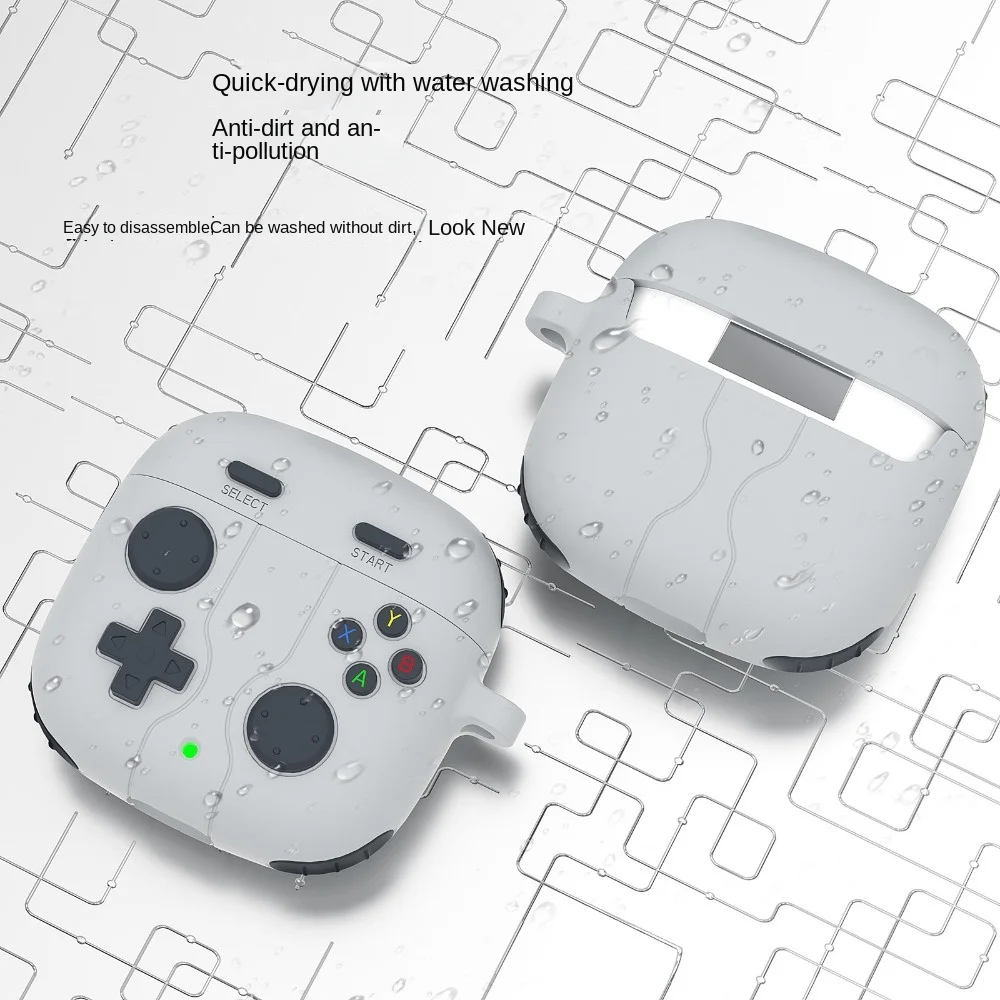 Silicone Cartoon-Style Dustproof Earphone Protective Cover – Game Console Design