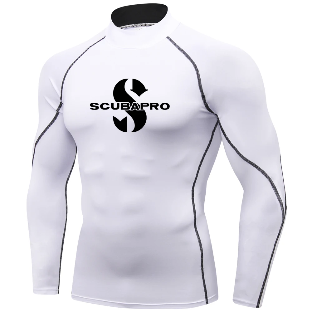 Men swimsuit male swim rash guard Men Swim Surfing T-shirt Beach UV Protection Swimwear Rash Guard Long Sleeve Diving Wetsuit Rashguard Tops Gear Summer Apparel