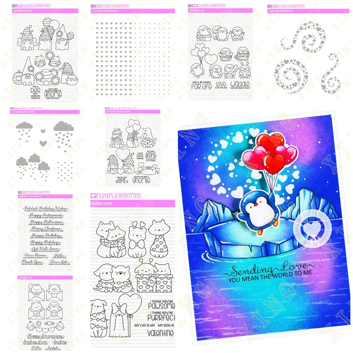 

New Valentine's Day Love Like Gnome Other Metal Cutting Dies Stamps Stencil for Scrapbook Diary Decoration Embossing Template