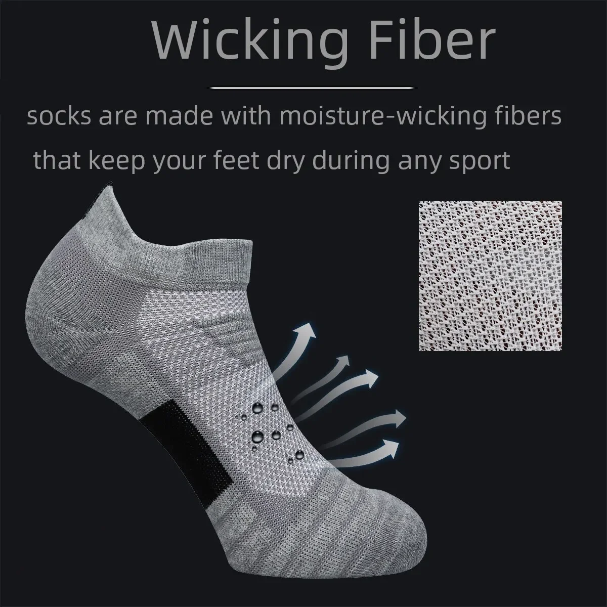 Running Ankle Socks - Cushioned Short Sports Socks for Men & Women | Breathable, Moisture Wicking