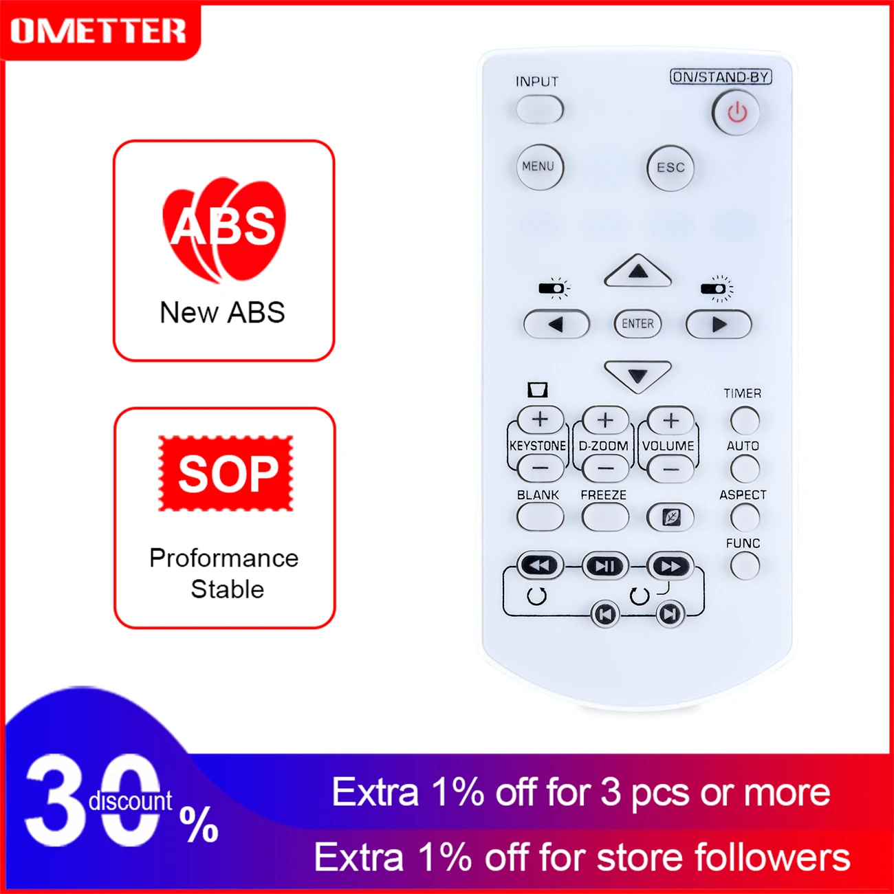 

Projector Remote Control For CASIO Projector YT-141 XJ-A142 XJ-A147 XJ-A242 XJ-A247 Replacement Remote Control