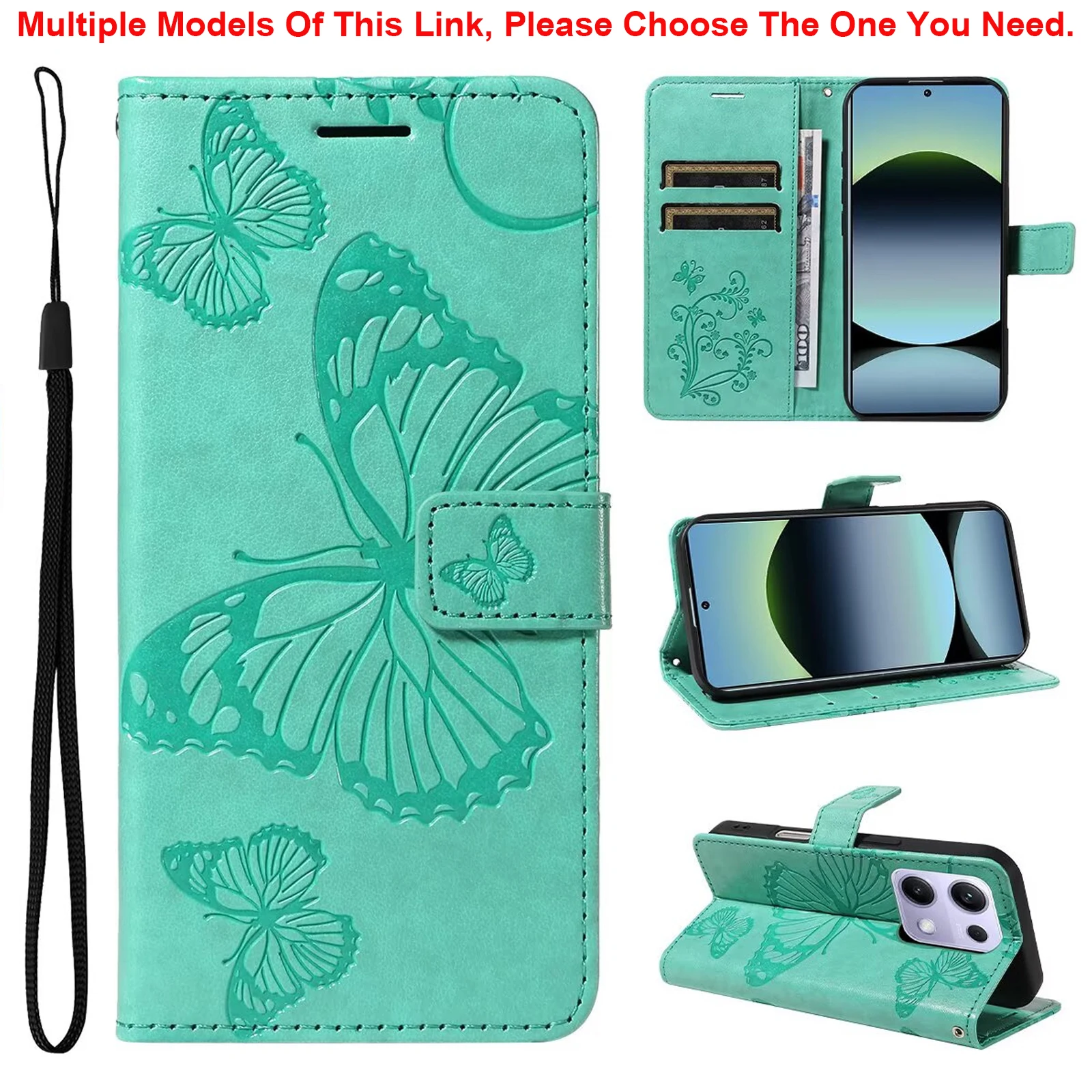 Leather Wallet Case for Smartphones - Stylish and Durable Protection