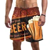 Beer Pattern Beach Shorts For Men Hawaiian Summer Holiday Casual Shorts Street 3d Printed Beer Festival Surfing Board Shorts 5