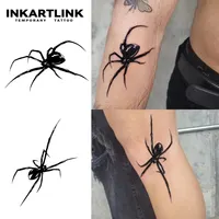 Spider Temporary Tattoo,Lasts To 15 Days New Technology Magic Waterproof Semi Permanent Sticker. 1