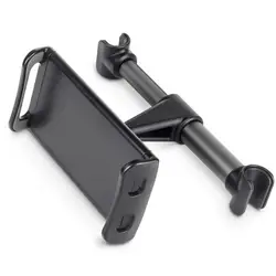 Universal Car Back Seat Headrest Mount Tablet and Phone Holder with 360° Rotation (Black Buckle)