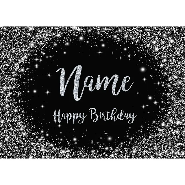 Birthday Banner Customize Photo Background Custom Name Silver Golden Pink Glitter Photophone Backdrops Party Decor Photocall Camel Color