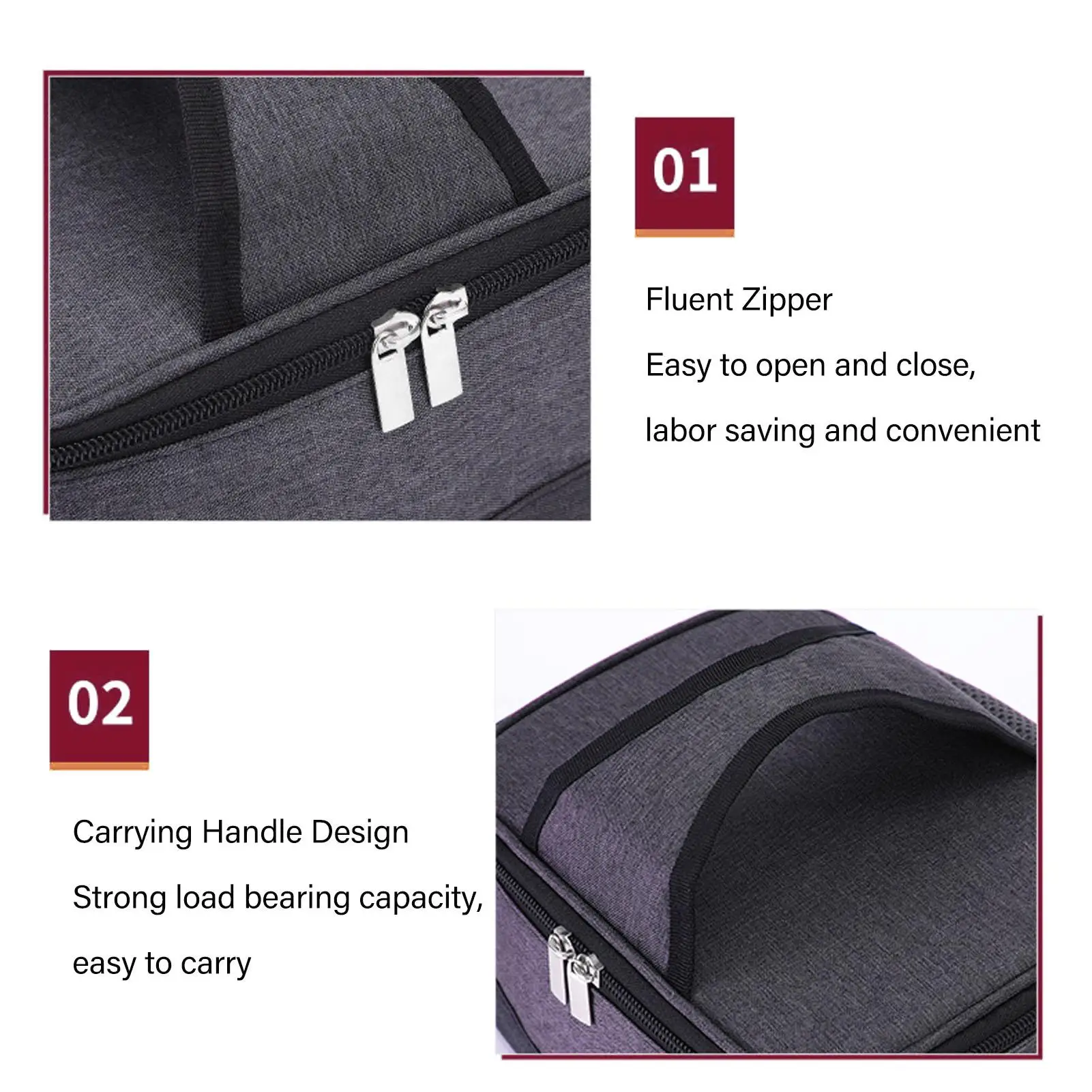 USB Heated Lunch Box Bag Portable Electric Food Heater Insulation Bag for Camping Hiking