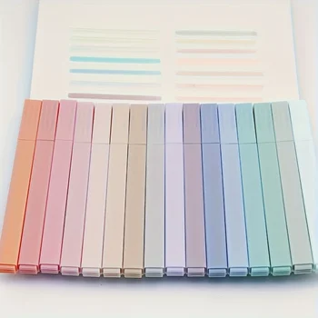 12pcs Pastel Highlighters Pen - Soft, Non-Bleed, No Shedding Tips, for Journaling, Office, School, Art-highlighters, stationery