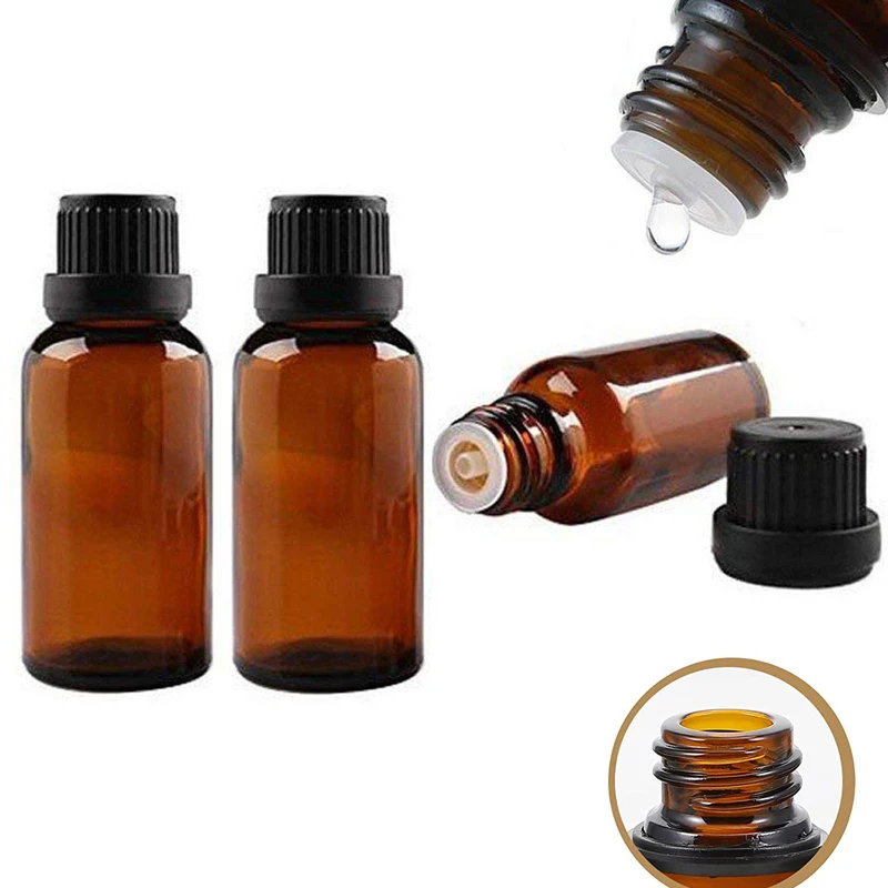 

12PCS 5ml-30ml Empty Essential Oils Sample Glass Bottles w/ Orifice Reducer Dropper Perfumes Vial Container For DIY Aromatherapy
