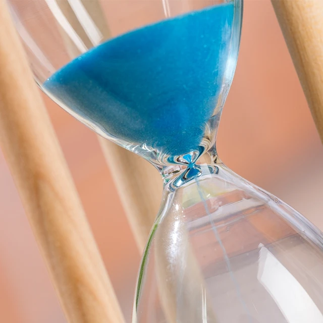 Clessidra Legno 10 Minuti Con Sabbia Blu - Timer Decorativo Per Casa E Ufficio - Foto 2