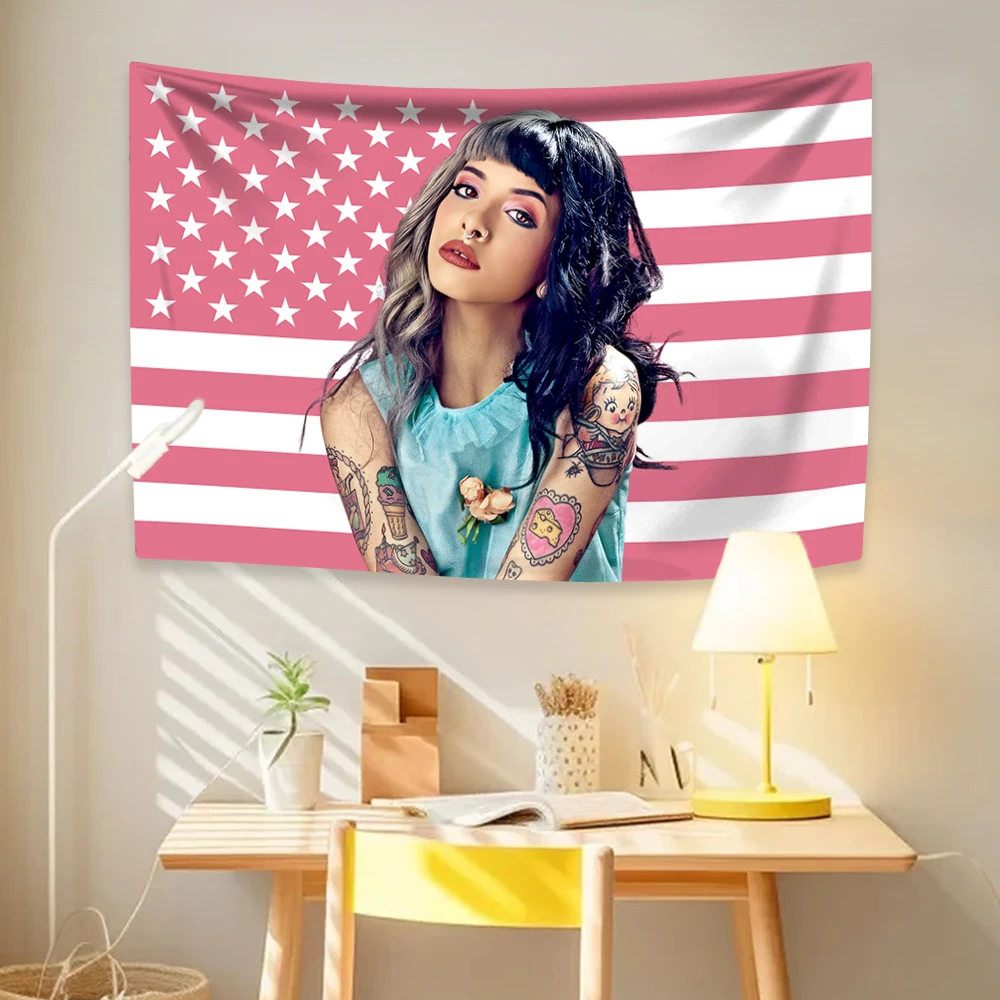 Melanie Martinezs USA Flag Tapestry Party Decoration