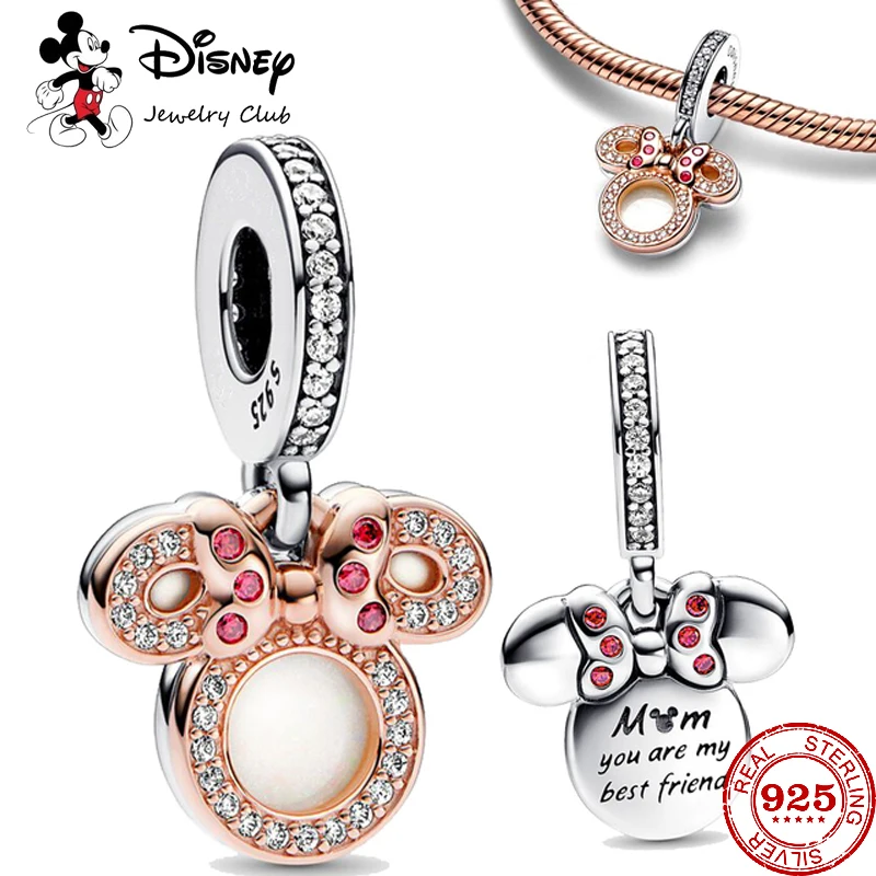 Pendant Charms Beads for Jewelry Gift Fit Disney Minnie Mouse Rocket Raccoon 925 Silver Charm Bead