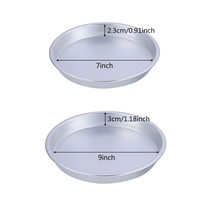 7/8/9 Inch Non Pizza Pan Aluminum Alloy Round Plate Tray Cake Mold Kitchen Bakeware Baking Tools
