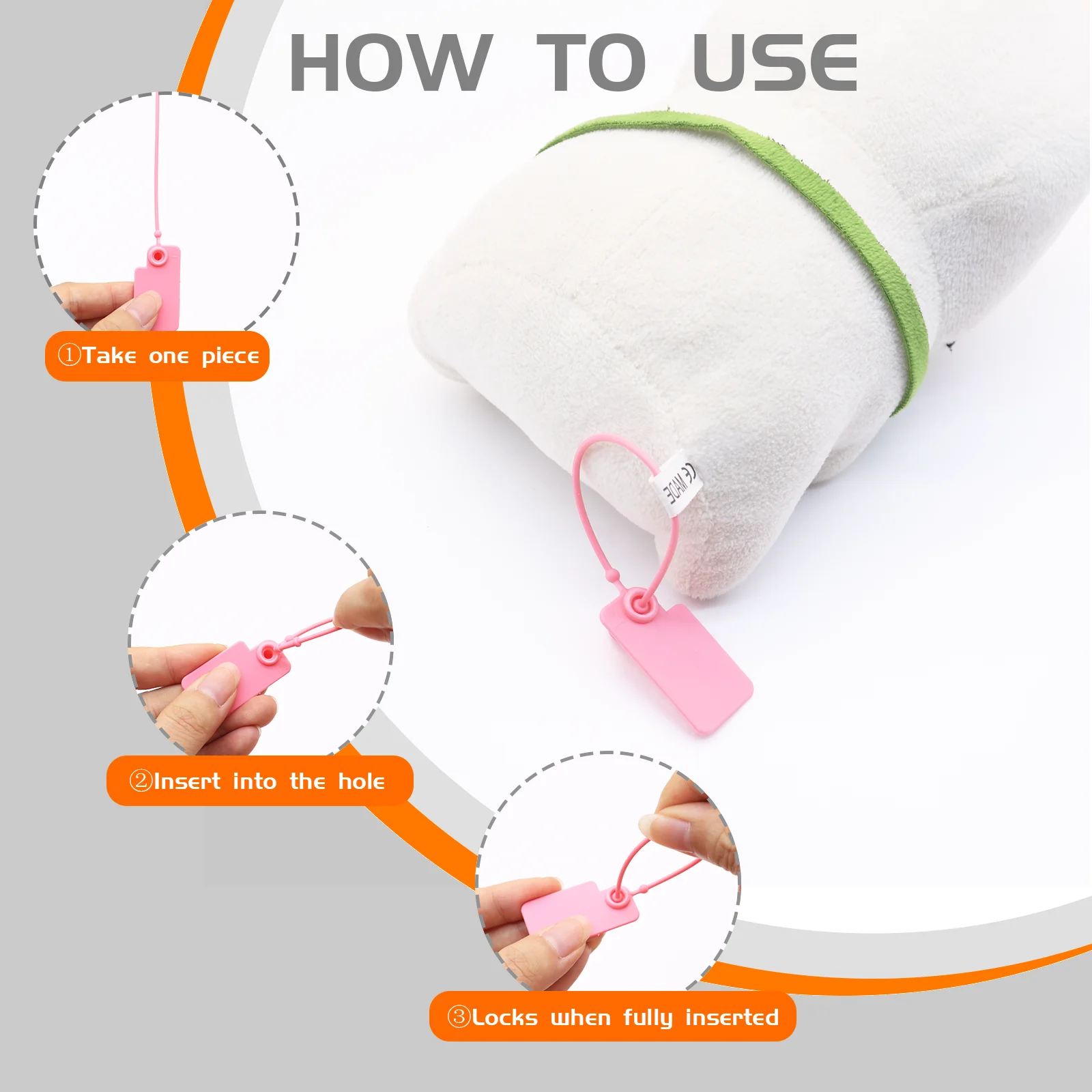 Ancolok 100 Pcs Print Hang Tags Brand Tag Security of Clothes Shoes Bags Clothing Plastic Labels Jewelry Dolls Tag