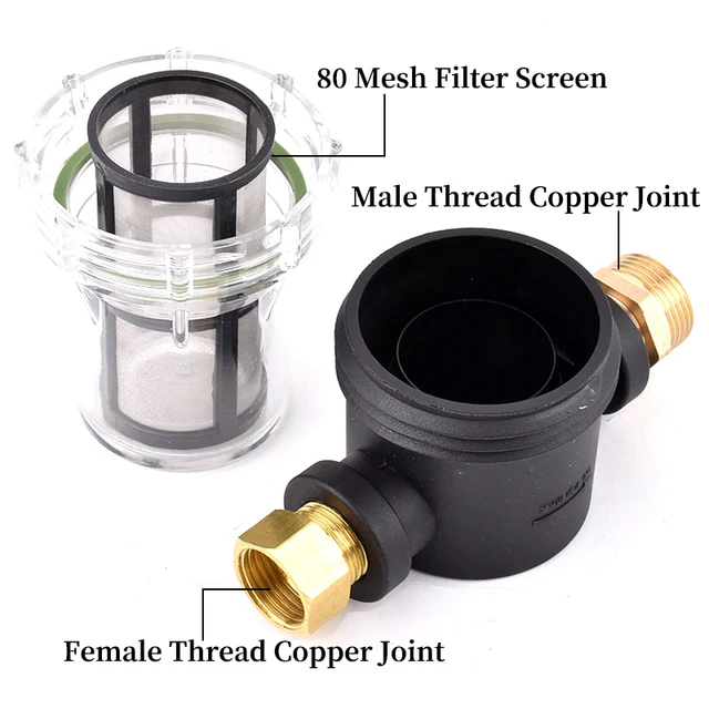 Filtro Ingresso Acqua Idropulitrice - 3 Pezzi Con Connettore Rapido Per Alta Pressione - Foto 3