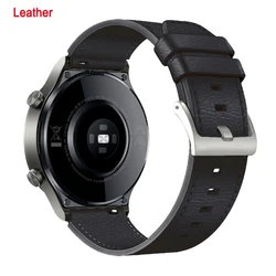 Premium 22mm Replacement Watchband - Huawei Watch 4 Pro (Leather black)