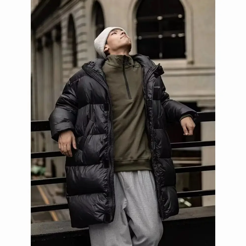 

Extra Thick Hooded Cotton for Men Long Oversize Thickened Parkas Autumn Winter Casual Couple Warm Trench Coat Windbreaker