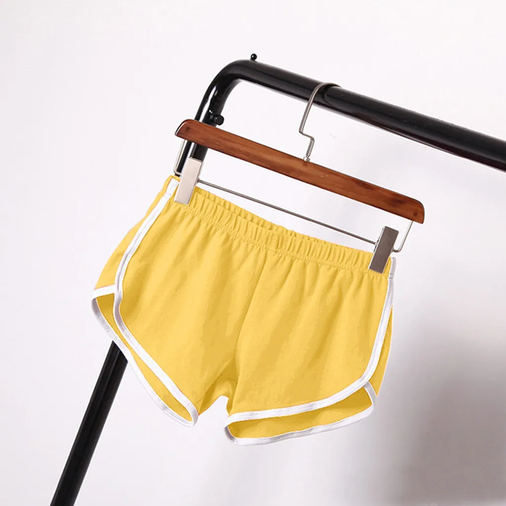 여성용 여름 스포츠 반바지, 홈 캐주얼 솔리드 패션 요가 반바지, 비치 팬츠, 캔디 컬러 핫 팬츠, 러닝 피트니스 루즈 팬츠