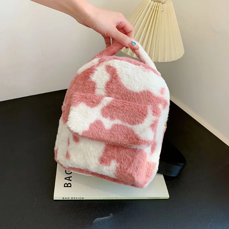 Contrast Color Backpack Ladies Cute 2024 New Student Schoolbag Leisure Large Capacity Travel Bag Wholesale