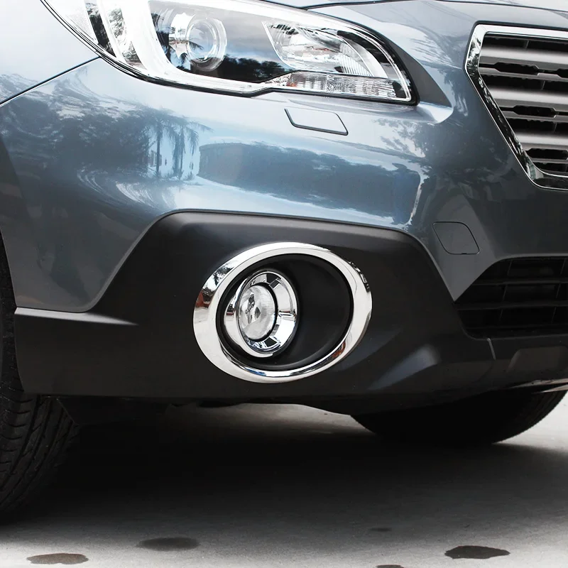 ABS Chrome Front Fog Light Lamp Frame Cover Trim Car Styling For Subaru Outback 2015-car fog light cover