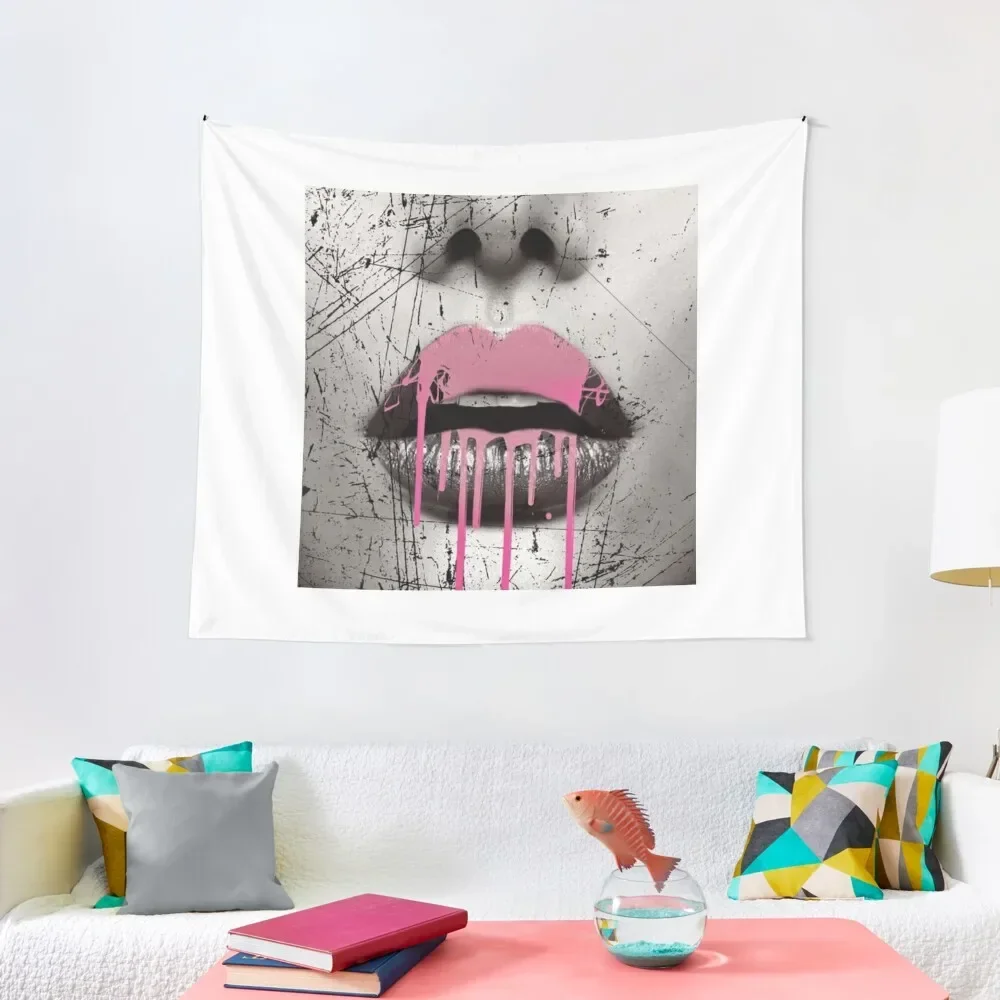 

lip dripping Tapestry Carpet On The Wall Decoration For Rooms Nordic Home Decor Tapestry