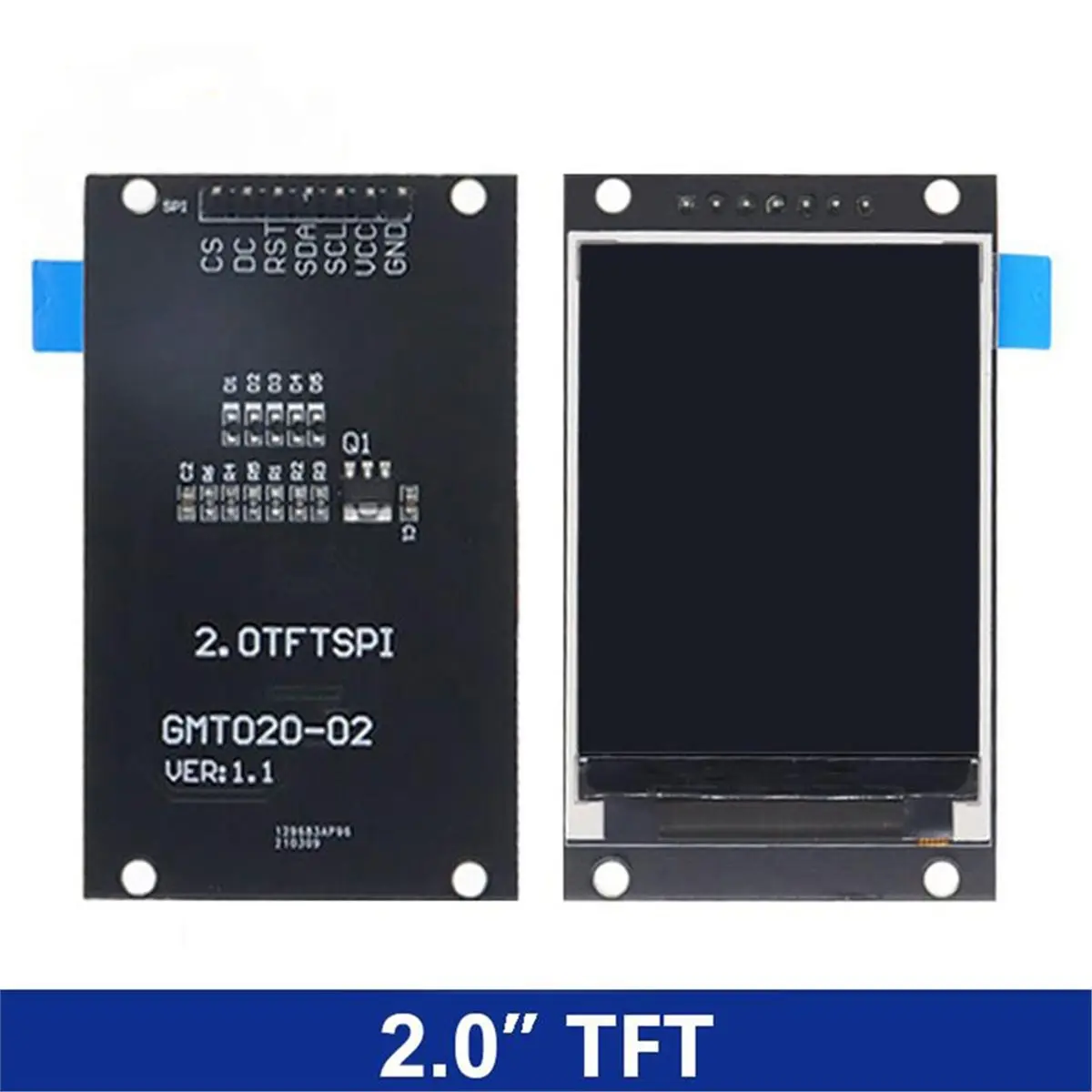  76L 전자 액세서리, TFT 디스플레이 2.0인치 OLED ST7789V 240x320 Arduino용 SPI 인터페이스(검은색)