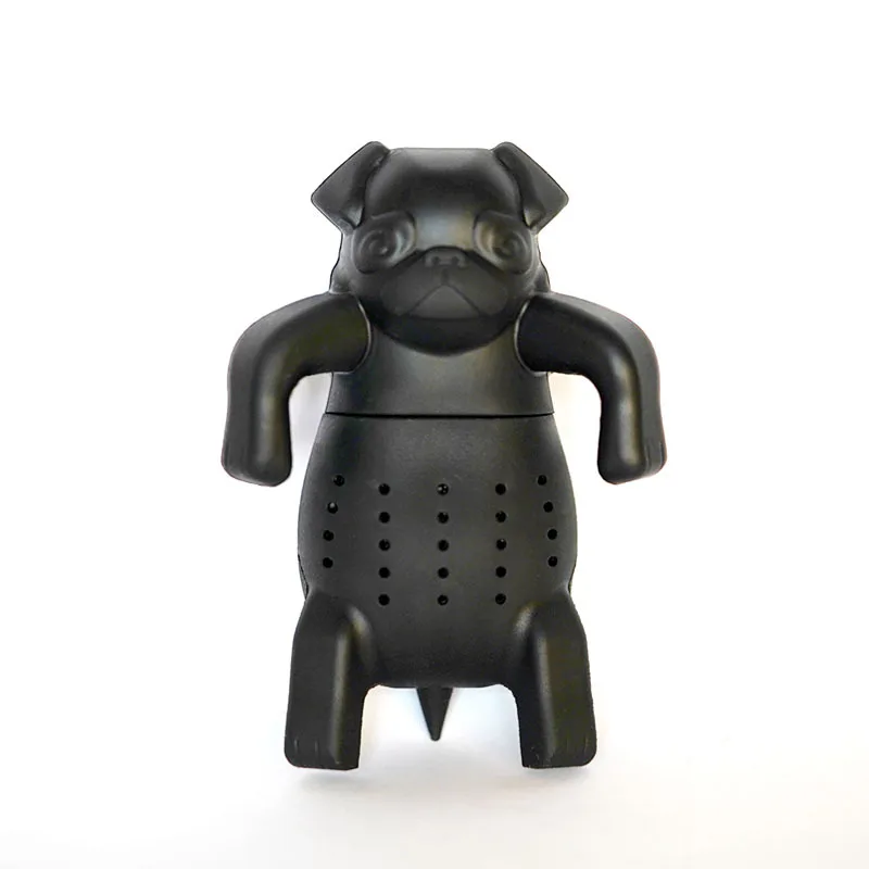 Cute Silicone Pug Dog Tea Infuser Tea Filter Diffuser Reusable Tea Strainer Spice Loose Tea Leaf Herbal Tool Tea Accessories