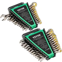 SucceBuy Combination Wrench Set 24/30-Piece Ratcheting Wrench Set with Organizer Rack Cr-V Steel Wrench Set SAE  Metric