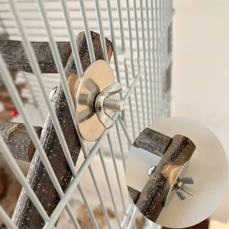 Bird Toy Perch Ladder Parrot Grinding Stand for Cage Snuggle Toy for Small Birds Parrots Easy to Install