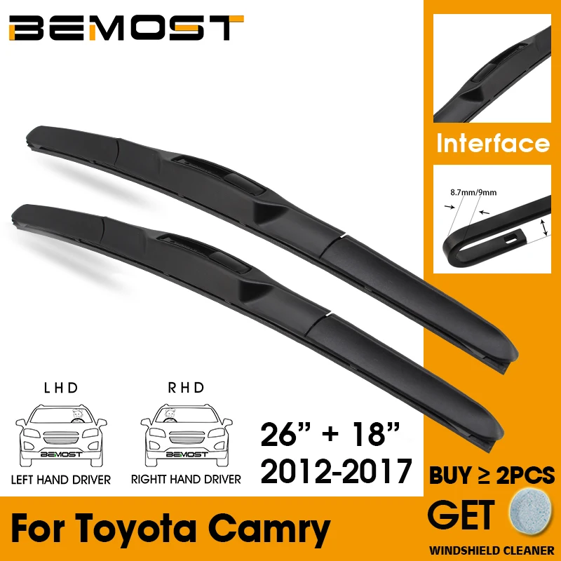 

Car Wiper Blade Front Window Windshield Rubber Silicon Refill Wiper For Toyota Camry 2012-2017 LHD / RHD 26"+18" Car Accessories