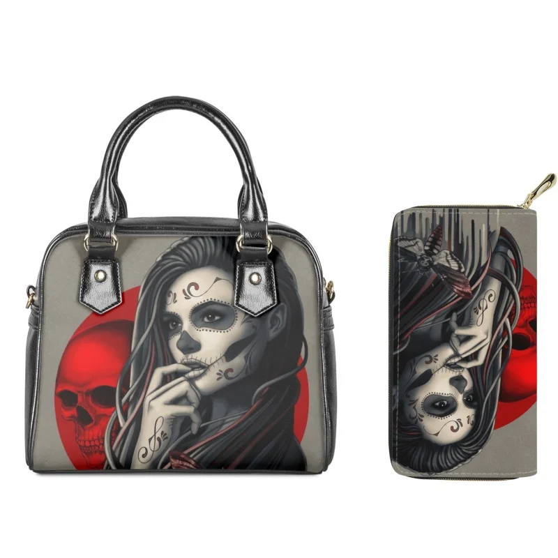 

Twoheartsgirl Skull Girls Print Body Bags for Women Casual Ladies Crossbody Bag PU Leather Flaps Messenger Shoulder Storage Sag
