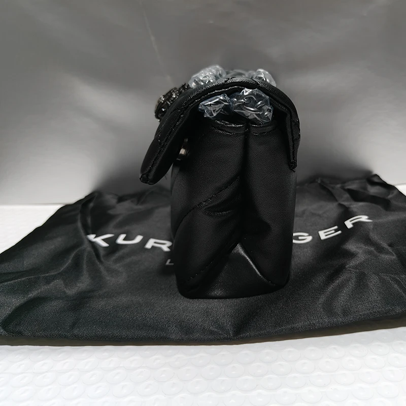 Calvin Klein Black Purse Handbag Tote Faux Leather RN 54163 CA