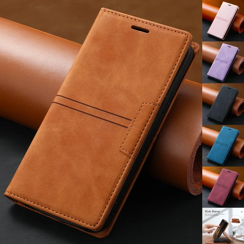 

Wallet Flip Magnetic Card Slot Holder Leather Cover For Xiaomi Redmi Note 13 Pro 12 Pro Plus 12S 11 11S 10 10S 9 9S 8 8T 7 Pro