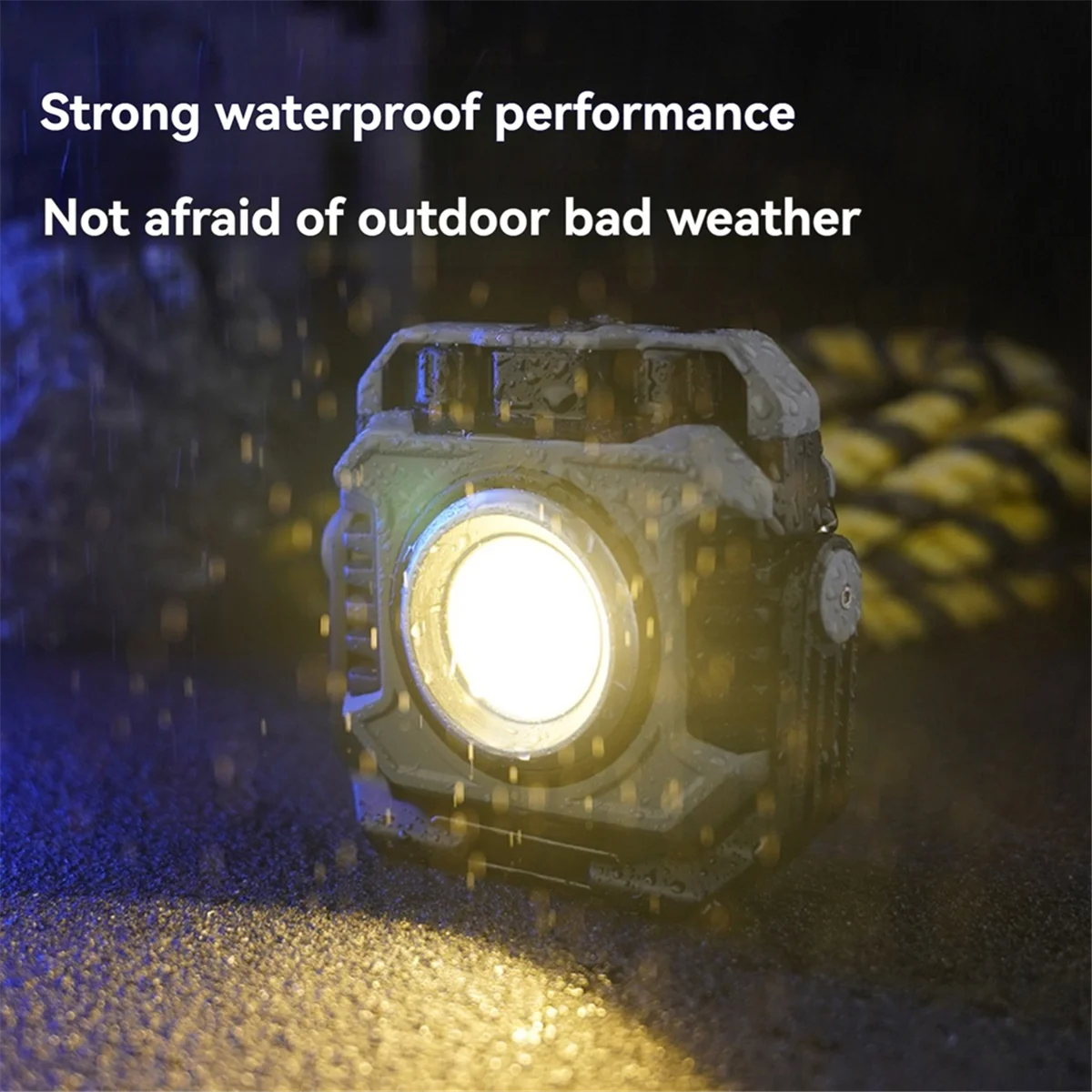 BAAU Portable LED Camping Tent Light Rechargeable Searchlight Outdoor Emergency Lighting Waterproof Hanging Night Lamp