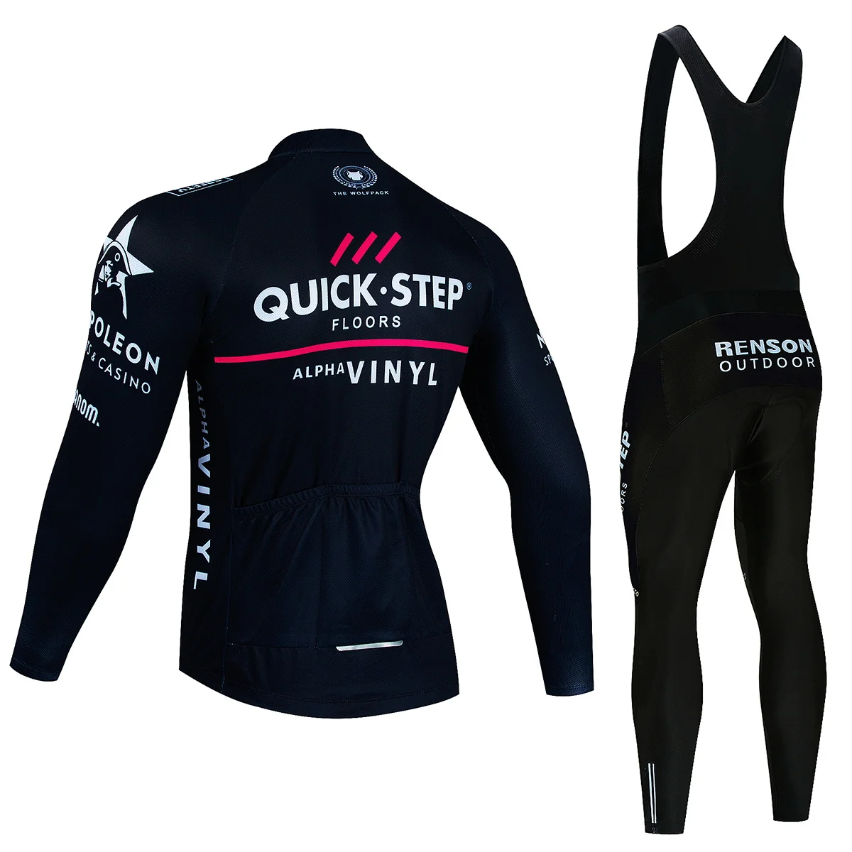 Winter Cycling Jersey Set QUICK STEP Thermal Fleece Cycling Clothes MTB Bicycle Clothing Keep Warm Mountain Bike Cycling Wear 2