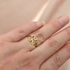 Dainty Ring Puzzle Ring Stainless Steel Autism Awareness We Just Fit Jewelry Valentine for Men and Women Art Line Trendy Jewelry 5