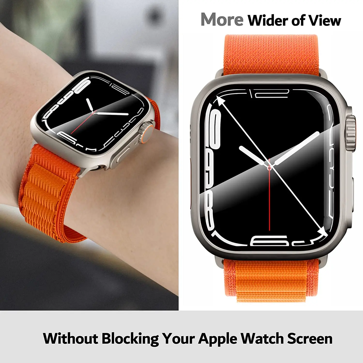 Защитная крышка экрана для Apple Watch 44 мм 45 мм 40 мм 41 мм, жесткий задний бампер из ПК для планшетов iwatch 9 8 7 6 5 4, смените на ультра (art.: 3920c3eee4401) - 3920c3eee4401